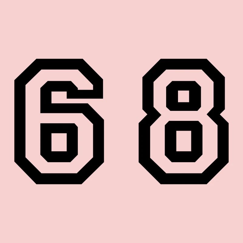Number - 68 - Sixty Eight