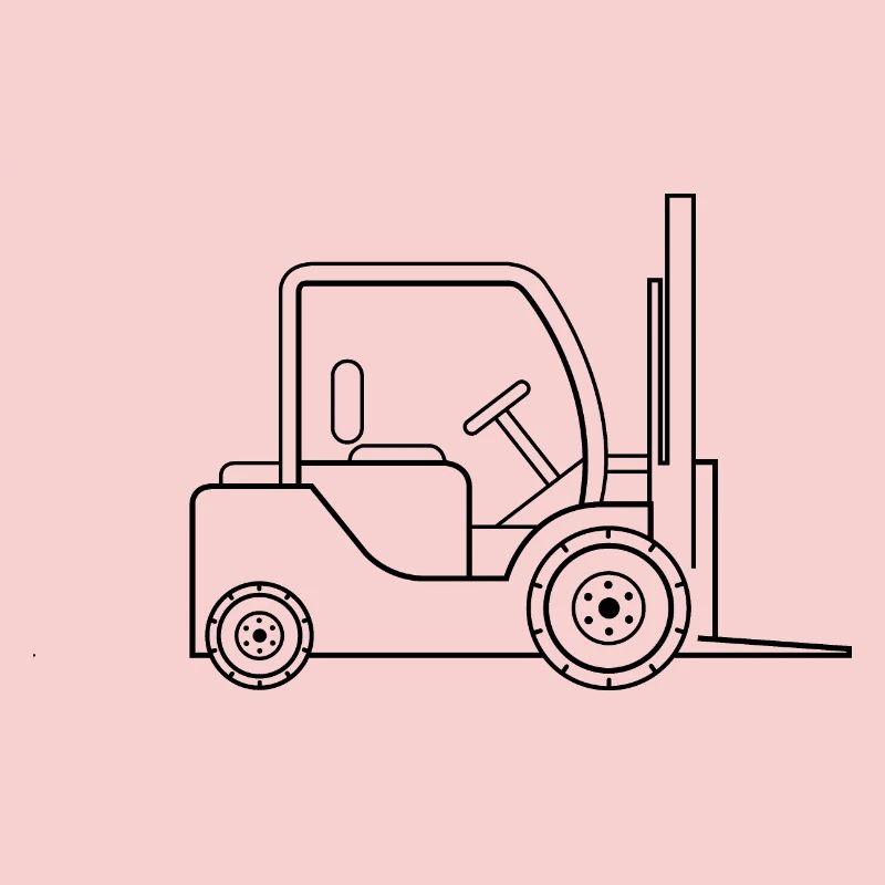 Forklift icon Forklift logistics work icon