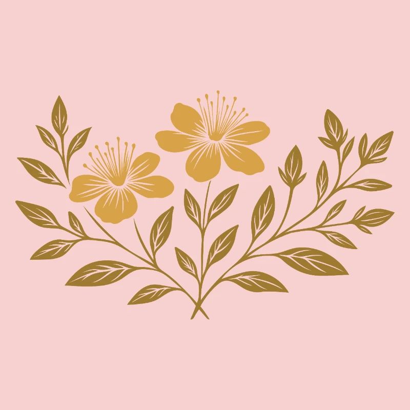St. John's Wort - Botanical Design for Midsummer