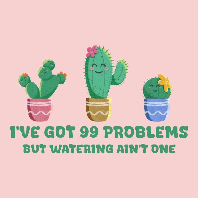 Cute cactus without problems