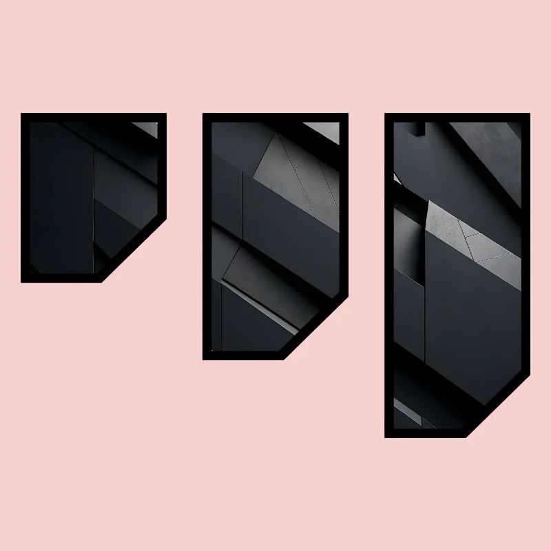 Geometric Dark Facade Pattern