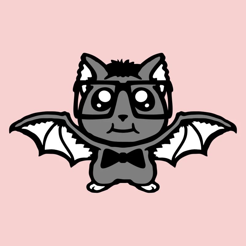 Cute Nerd Bat Glasses Bow Tie Halloween Geek