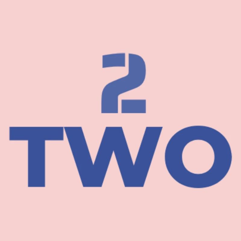 BUCHSTABE NUMMER 2 DESIGN UND TYPOGRAFIE SYMBOL