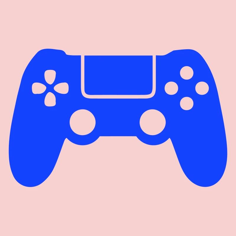 Blue Gaming Controller Silhouette