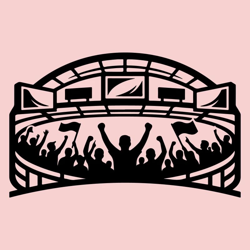 Silhouette des supporters du stade