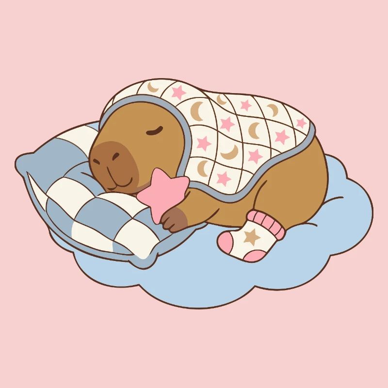 Dreamy Capybara on a Cloud - Baby Gift