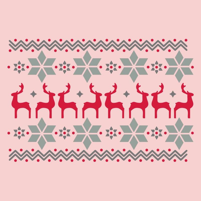 Poinsettia pattern and reindeer pattern