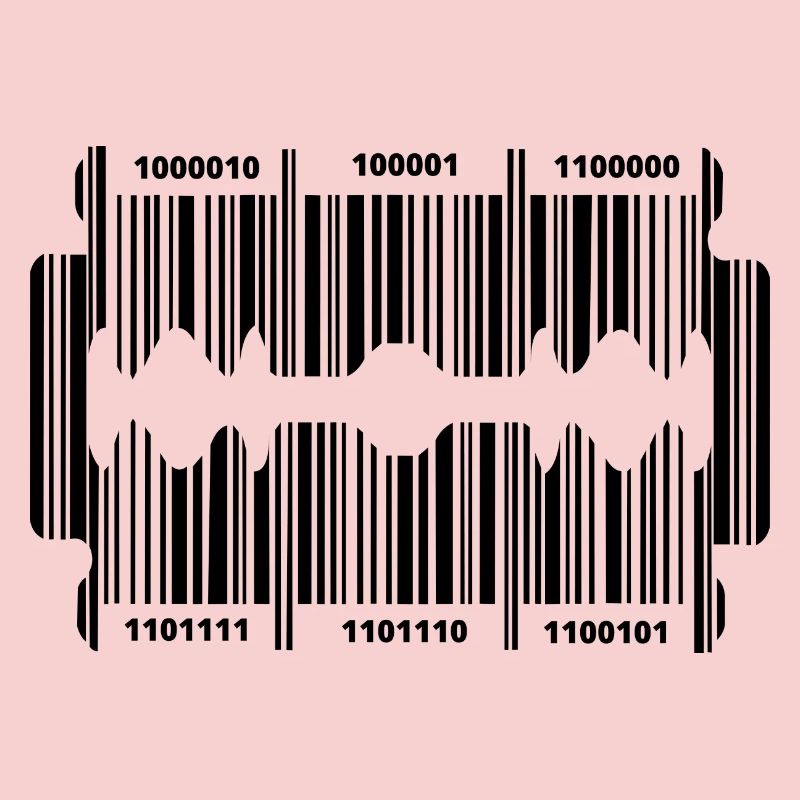 Rasierklinge mit geheim Code