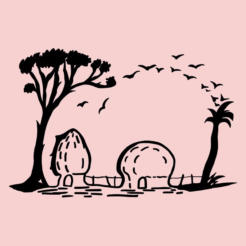 Elephant Village Optical Illusion
