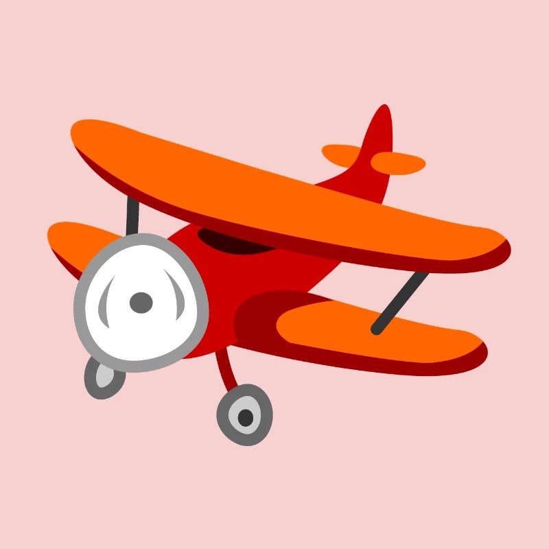 Roter Doppeldecker-Flugzeug