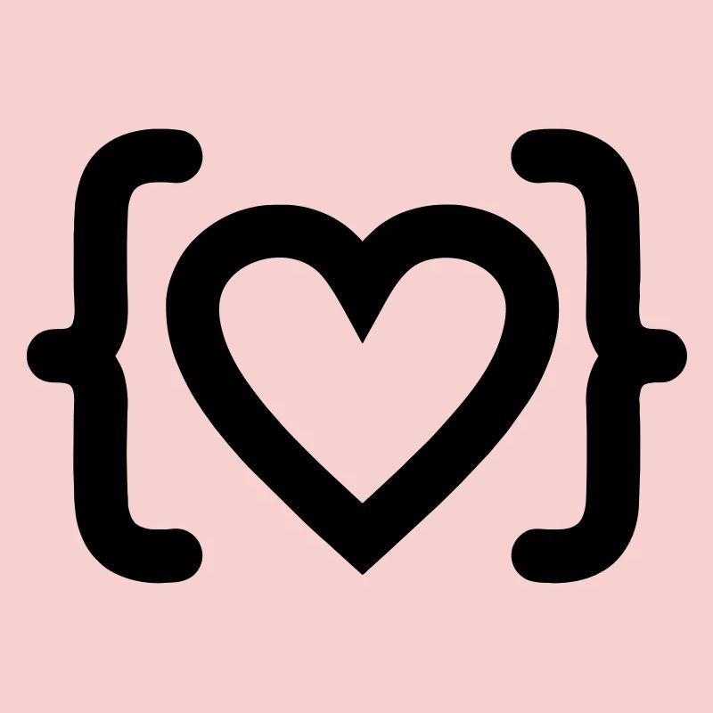 Herz des Programmierer-Code-Logos