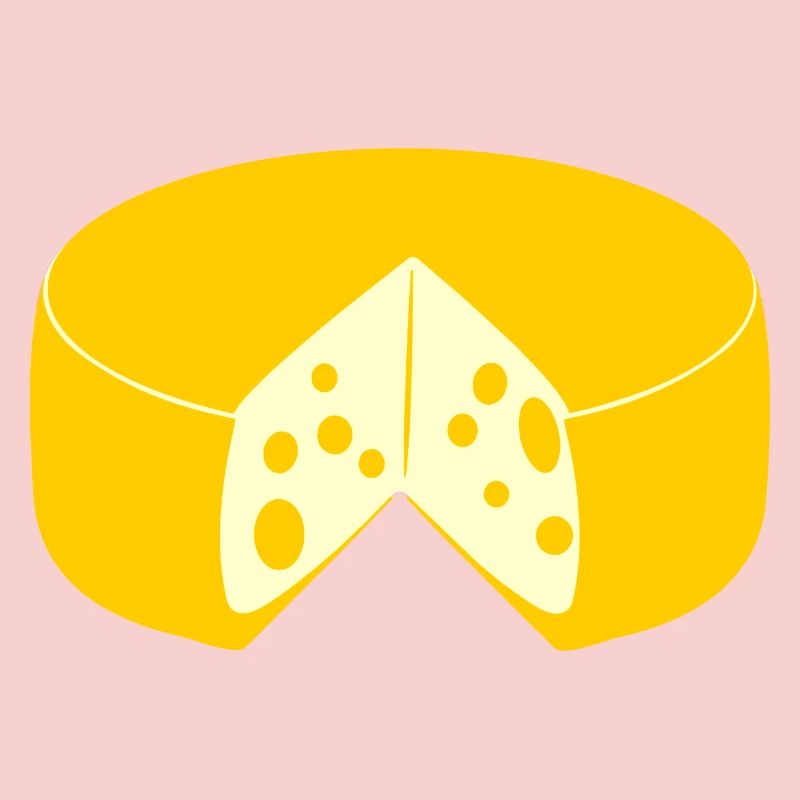 Fromage jaune doré avec pointe coupée