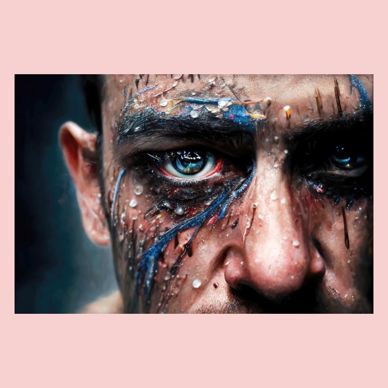 Disturbing man's face
