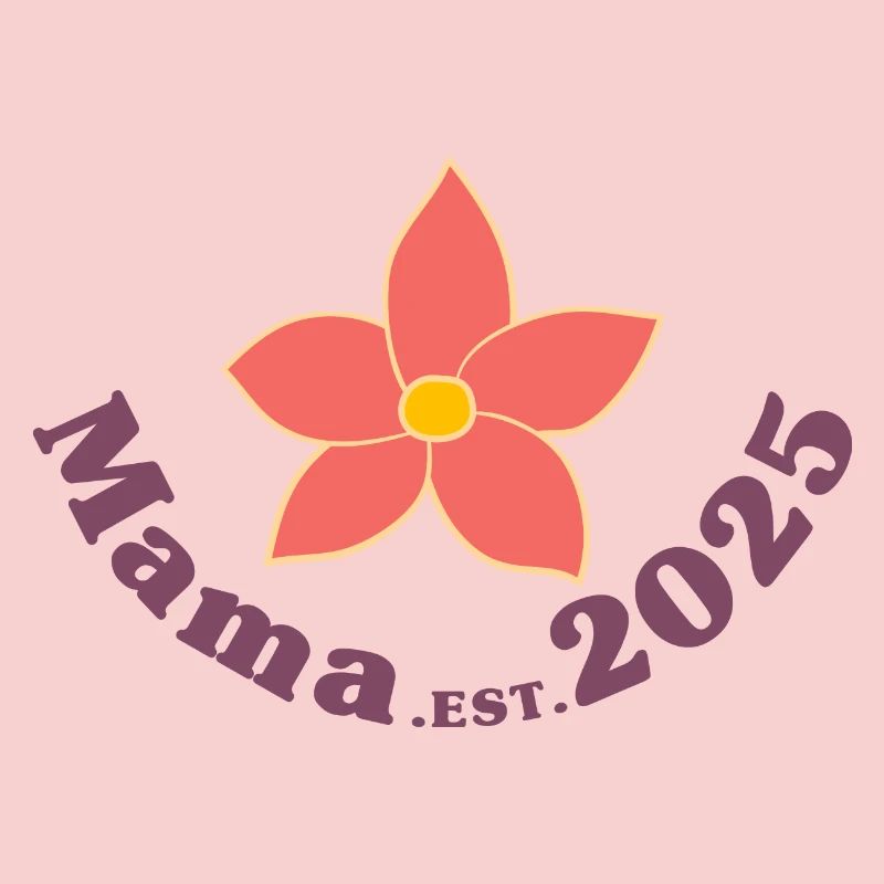 Mama Est 2025 Retro Ich werde Mutter
