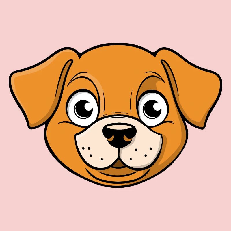 Fröhliches Bild eines Hundekopfes