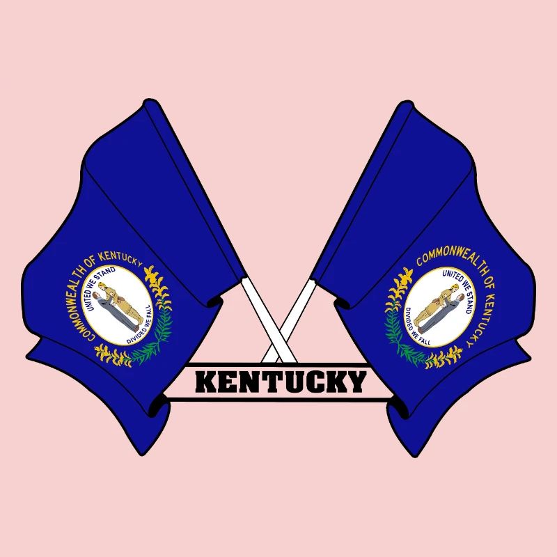 Deux drapeaux texte KENTUCKY