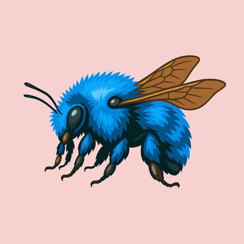 Blaue Hummel links