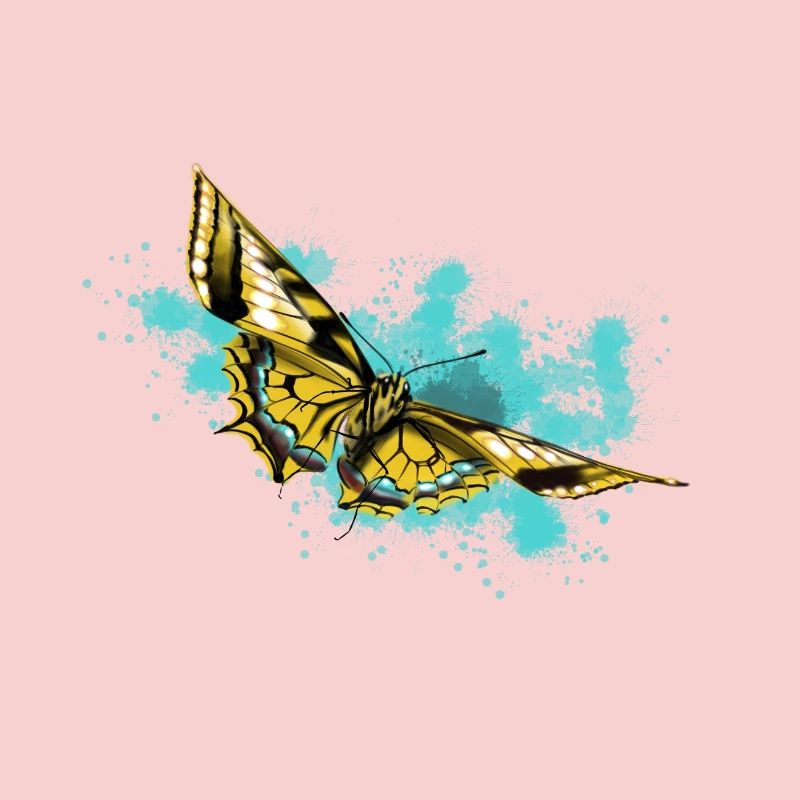 Éclaboussure de papillon jaune