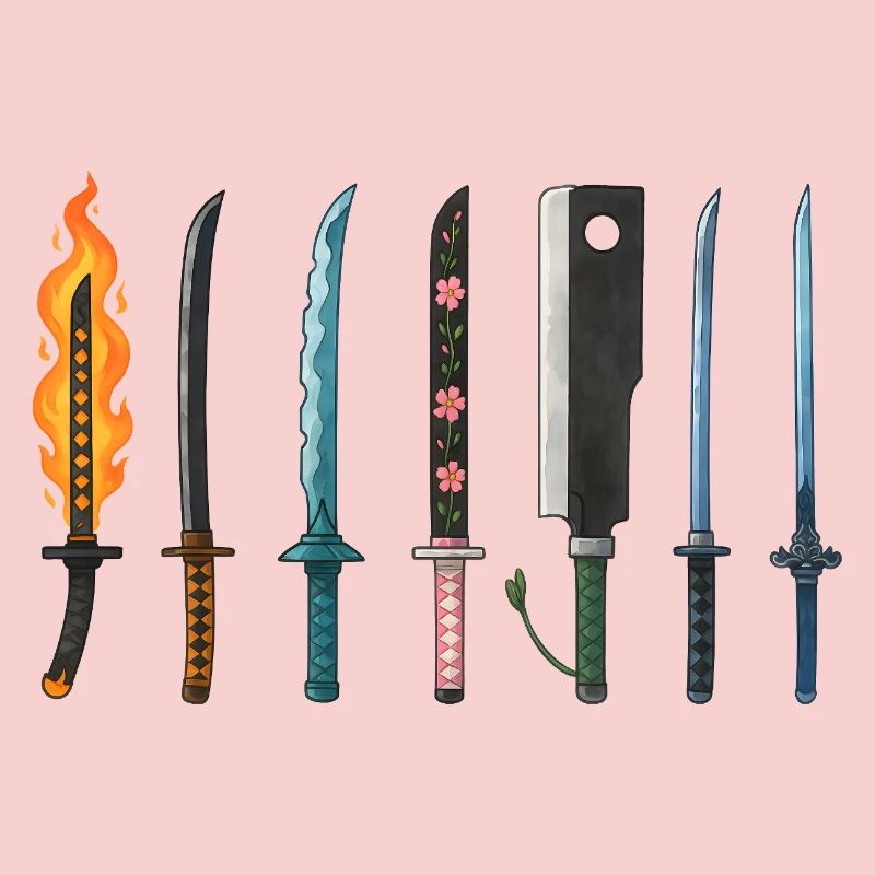 Anime Schwerter Sammlung Design