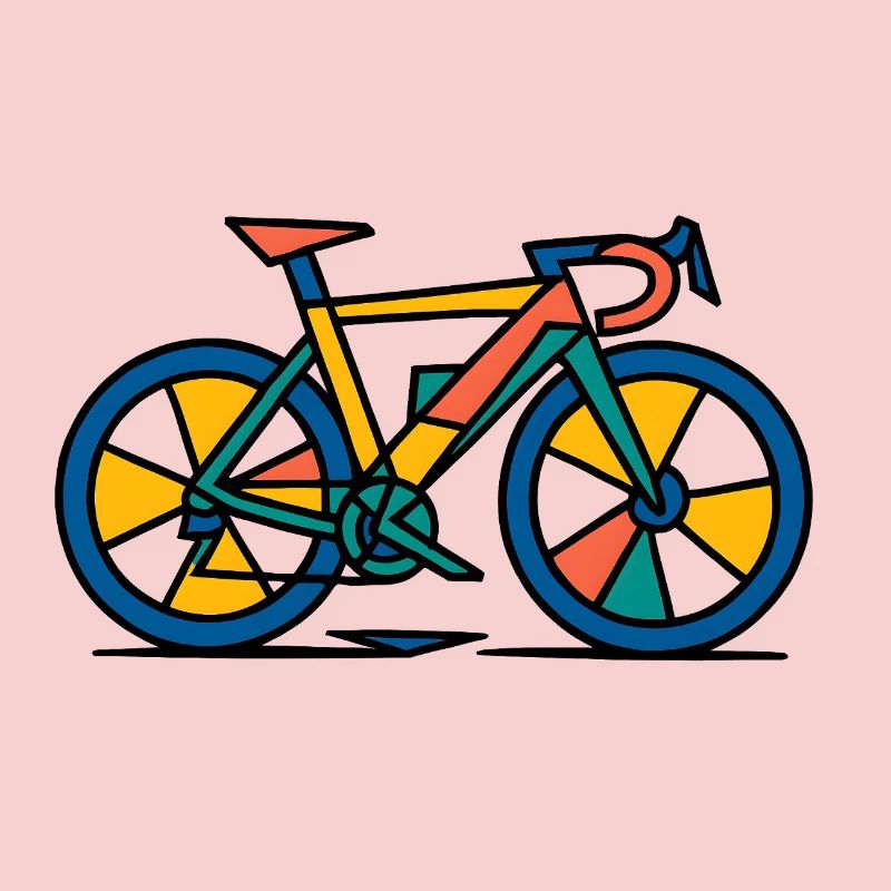 Vélo abstrait éclatant