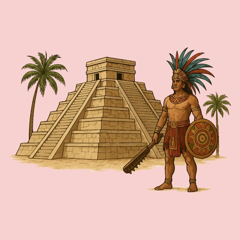 Maya Pyramide Krieger