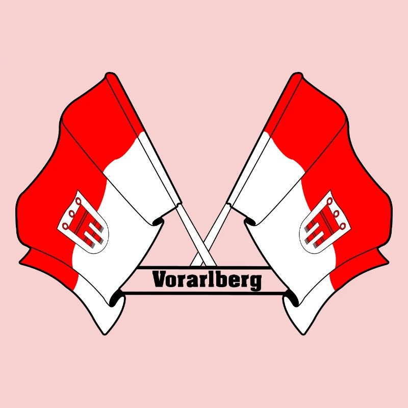 Drapeaux du Vorarlberg avec texte
