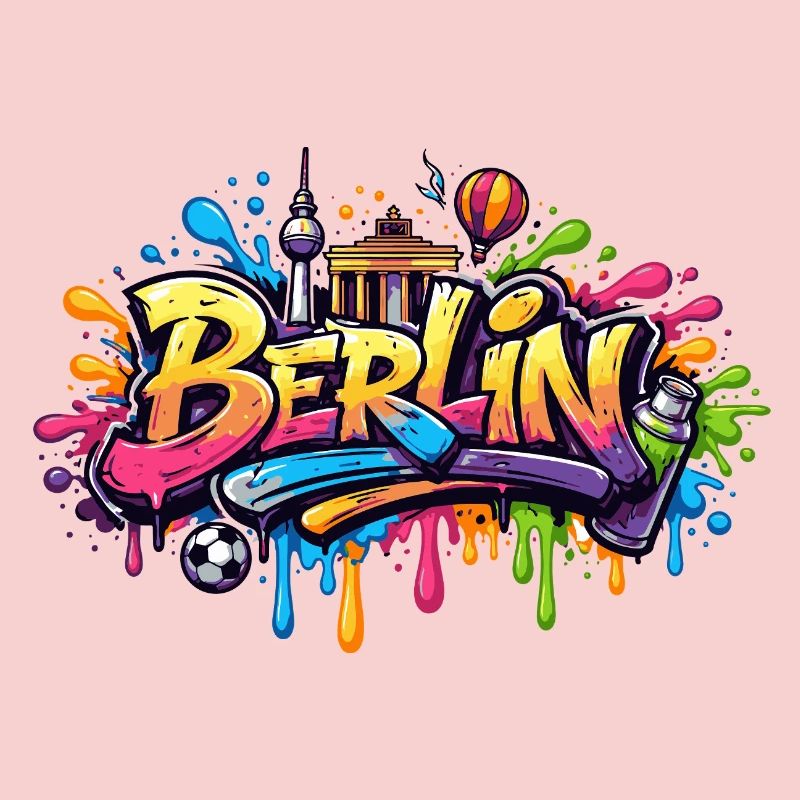 Lettrage graffiti berlinois avec effets de couleur