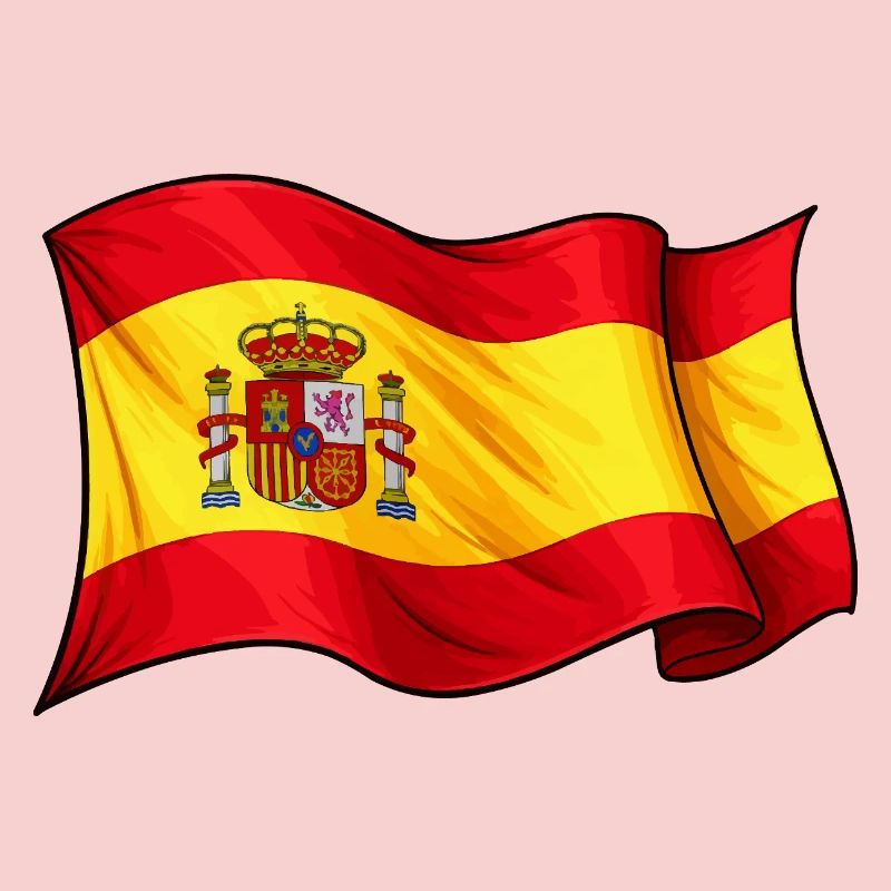 Conception des ondes du drapeau espagnol