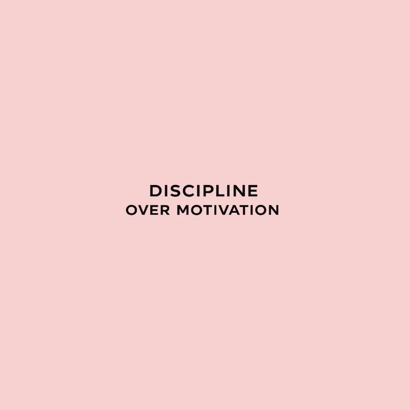 Disziplin vor Motivation