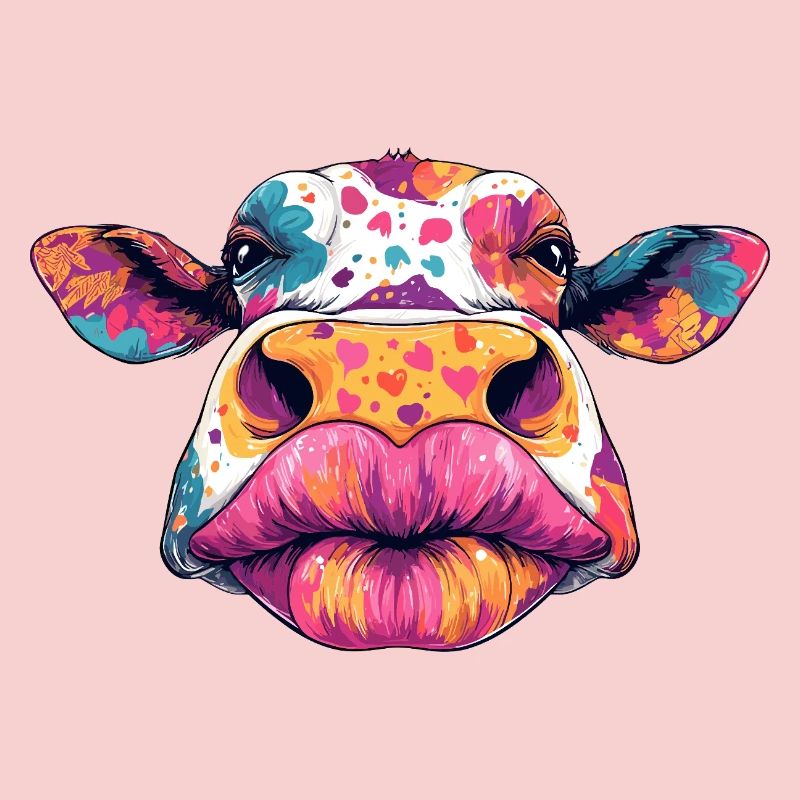 Pop Art coloré de vache
