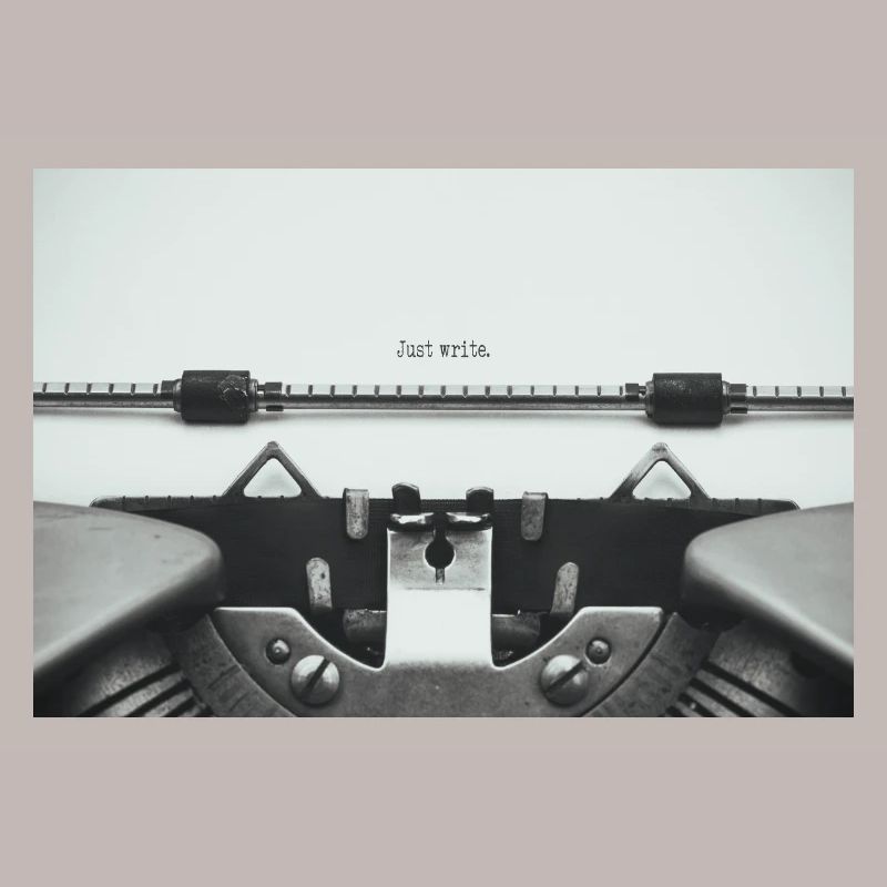 Écrivez simplement un design de machine à écrire vintage