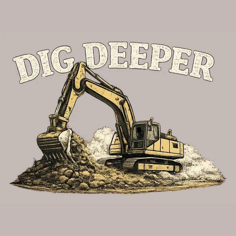 Dig Deeper Excavator Construction Site Construction Machine