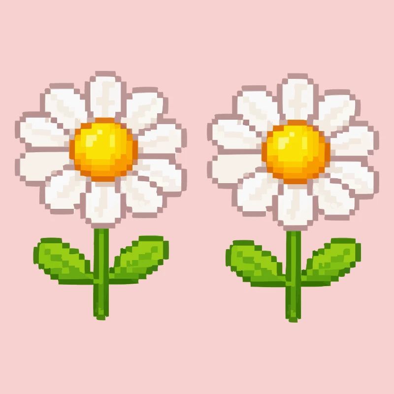 Fleurs doubles Pixel Daisy