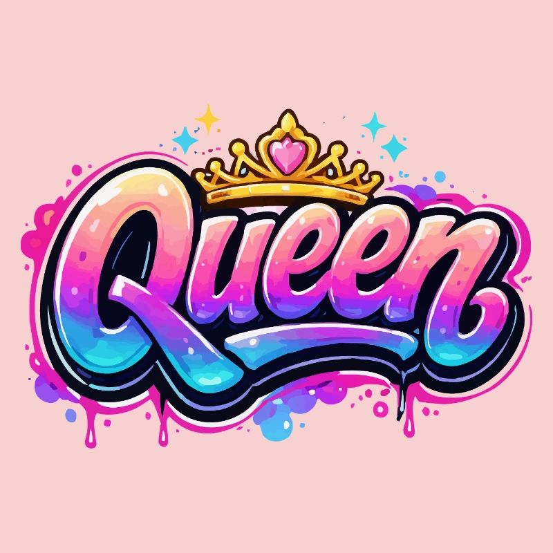 Queen Graffiti Crown Design