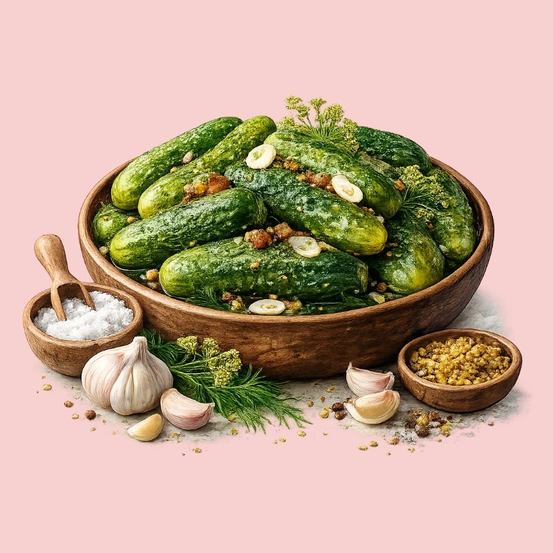 Gurkenpicks mit Knoblauch