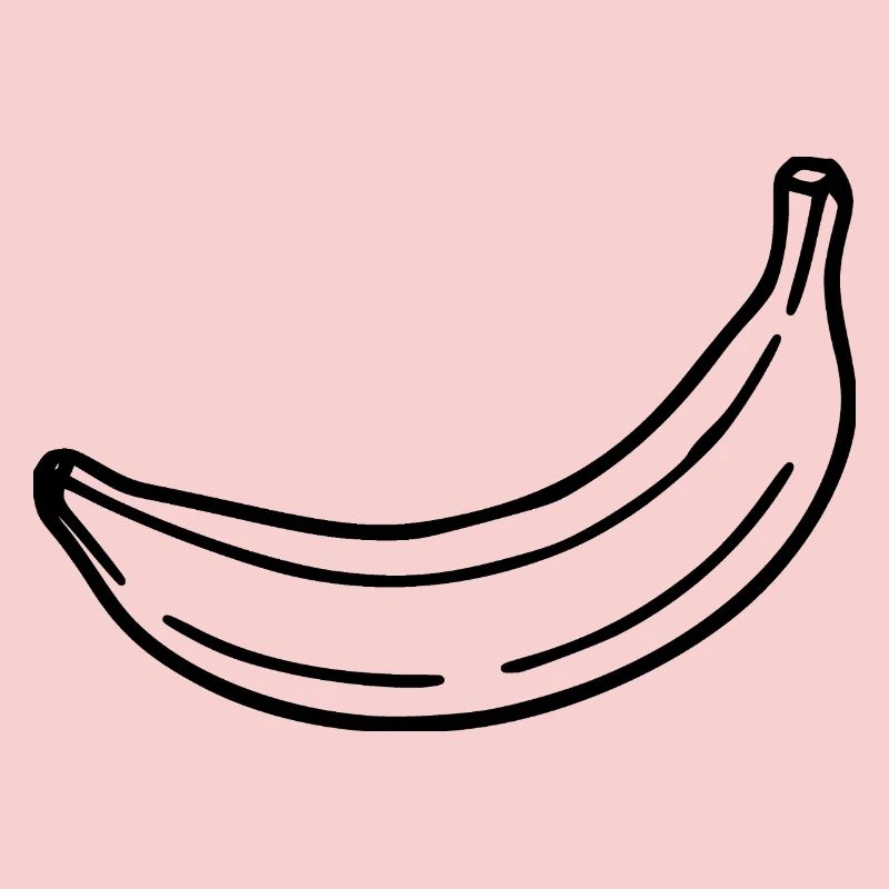 Banane minimal Geschenk minimalistisch schwarz