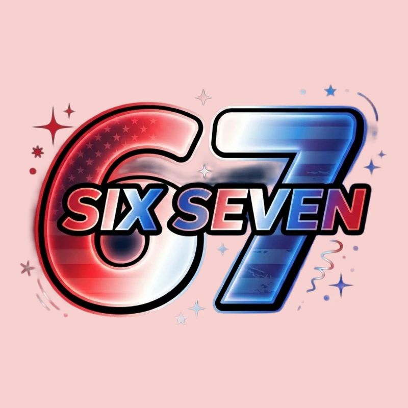 67 Neon – Red Blue Star Design