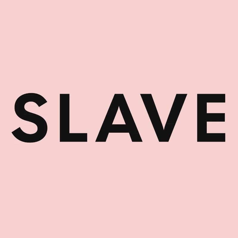 Bold “SLAVE” Typography – Submissive Pride