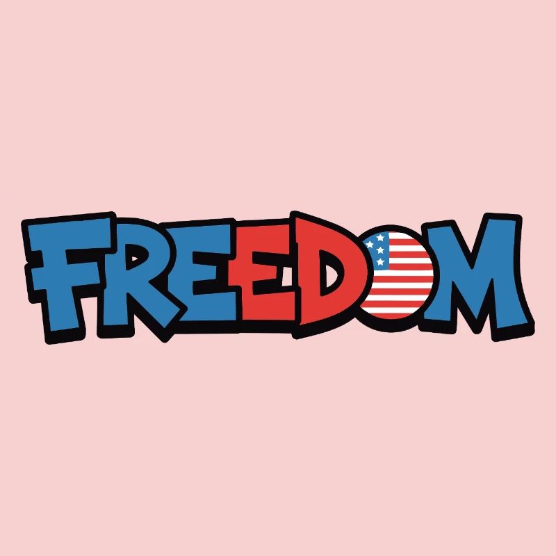 Freedom Typography Statement Design