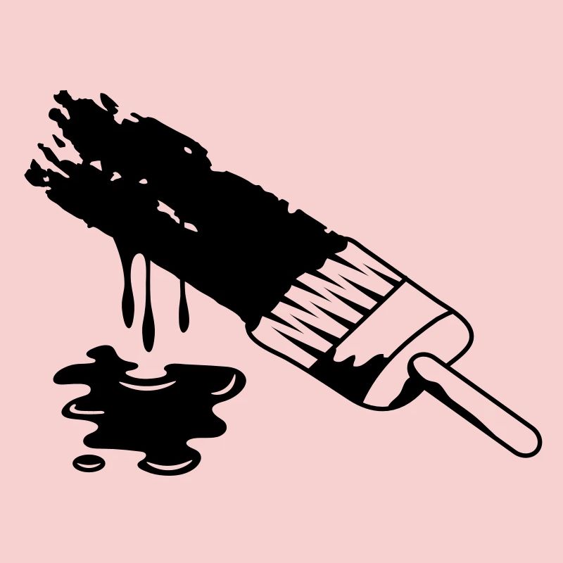 Pinsel mit tropfender Farbe