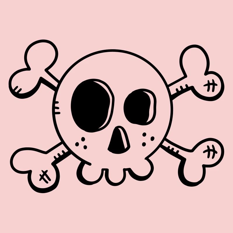 Comic Totenschädel - Schädel - Pirat - Skull