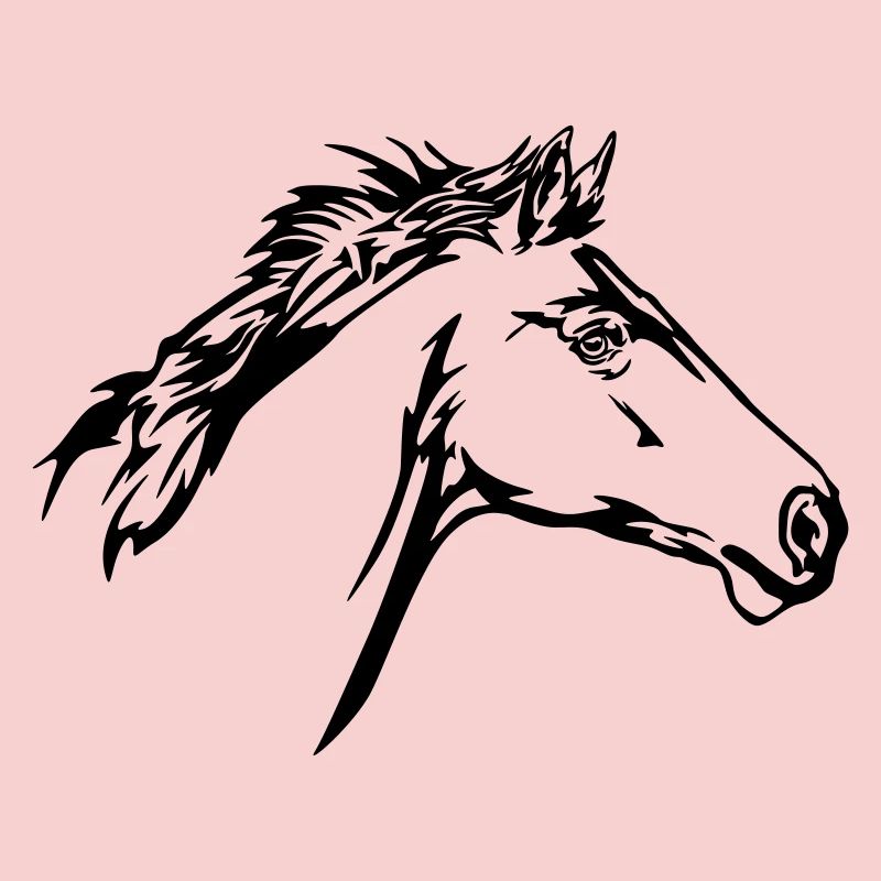 Tête de cheval en course