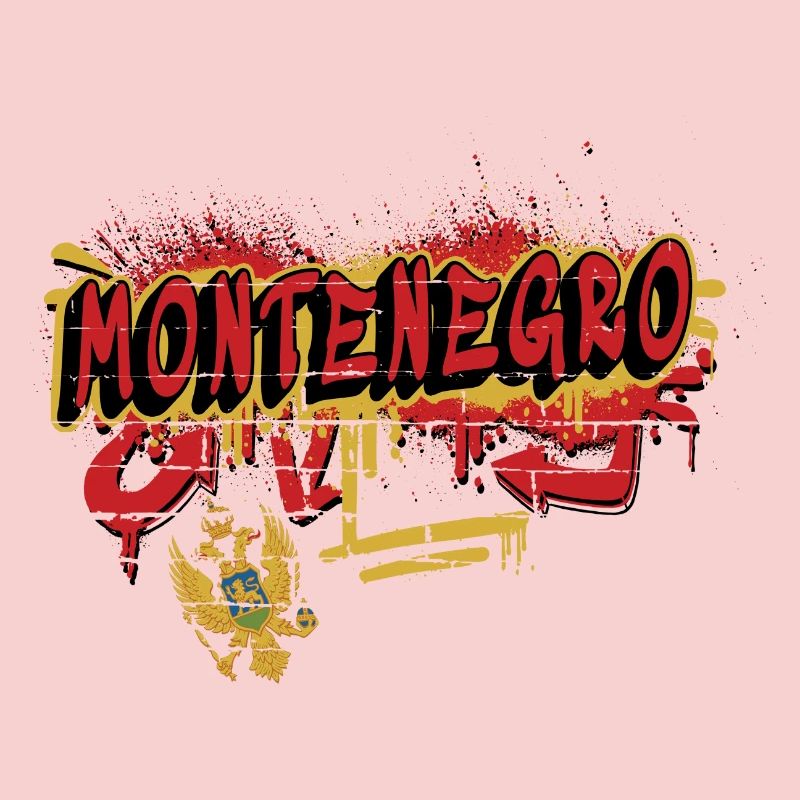 Drapeaux du Monténégro Graffiti Design