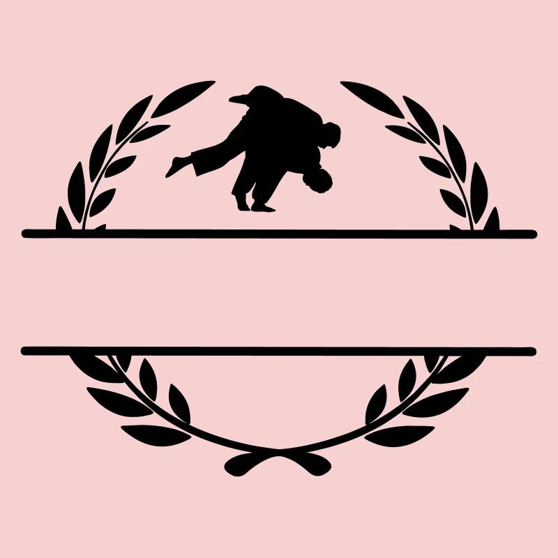 Judo throw in laurel wreath