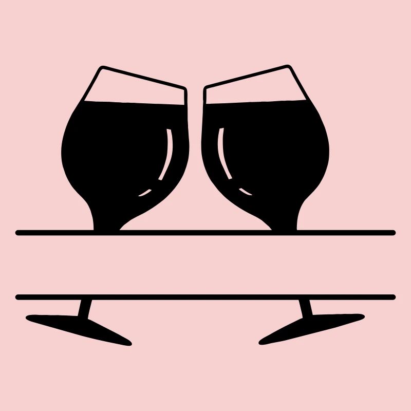 Applaudit les verres à vin comme bannière de nom de texte