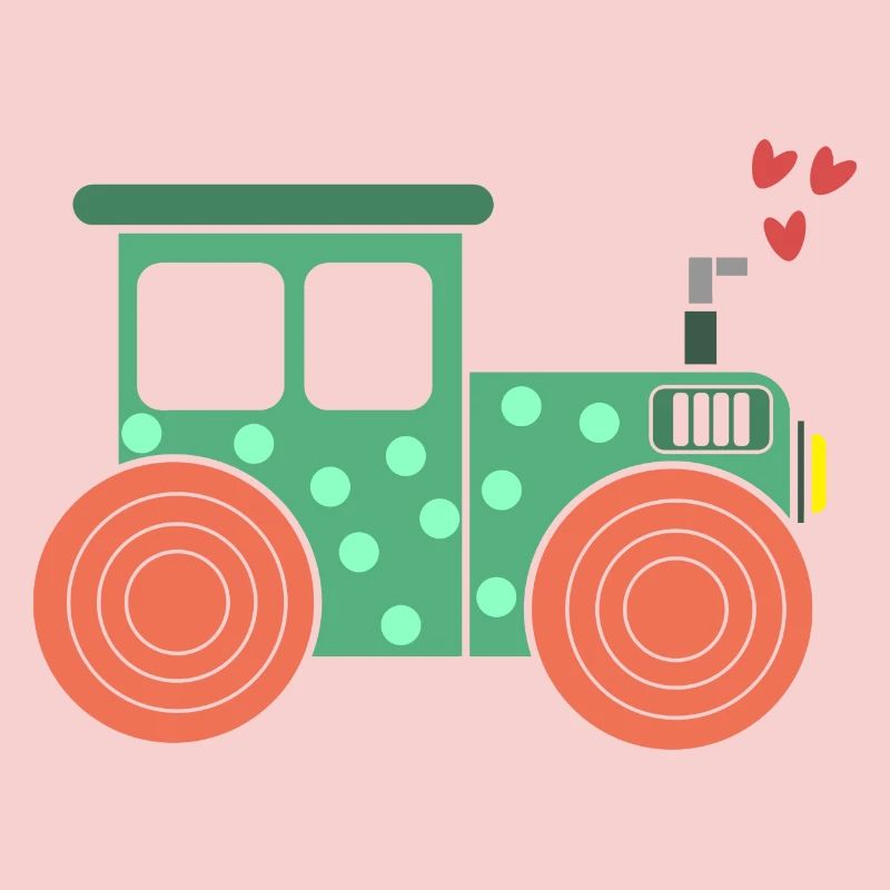 Kraftfahrzeug Ackerbau Herz Traktor Biobauer Feld