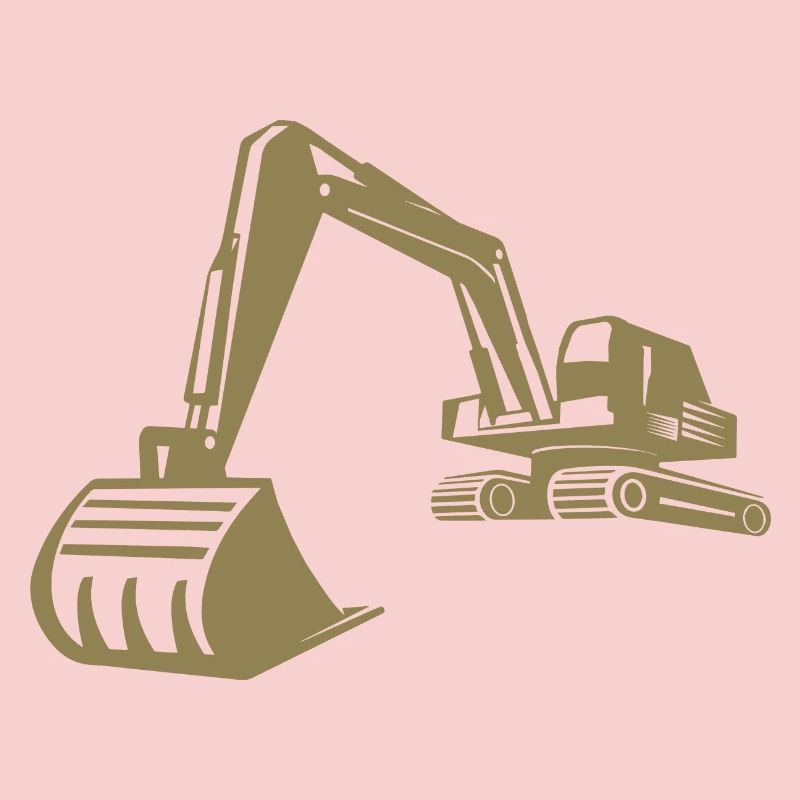 Silhouette de pelle, conception précise pour les équipements de construction