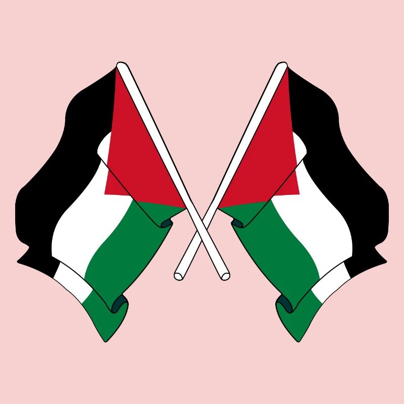 Deux drapeaux palestiniens croisés