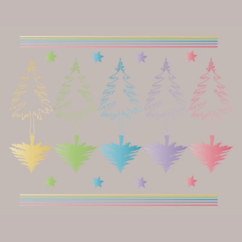 Christbaum, Tannenbaum oder Weihnachtsbaum Umrisse