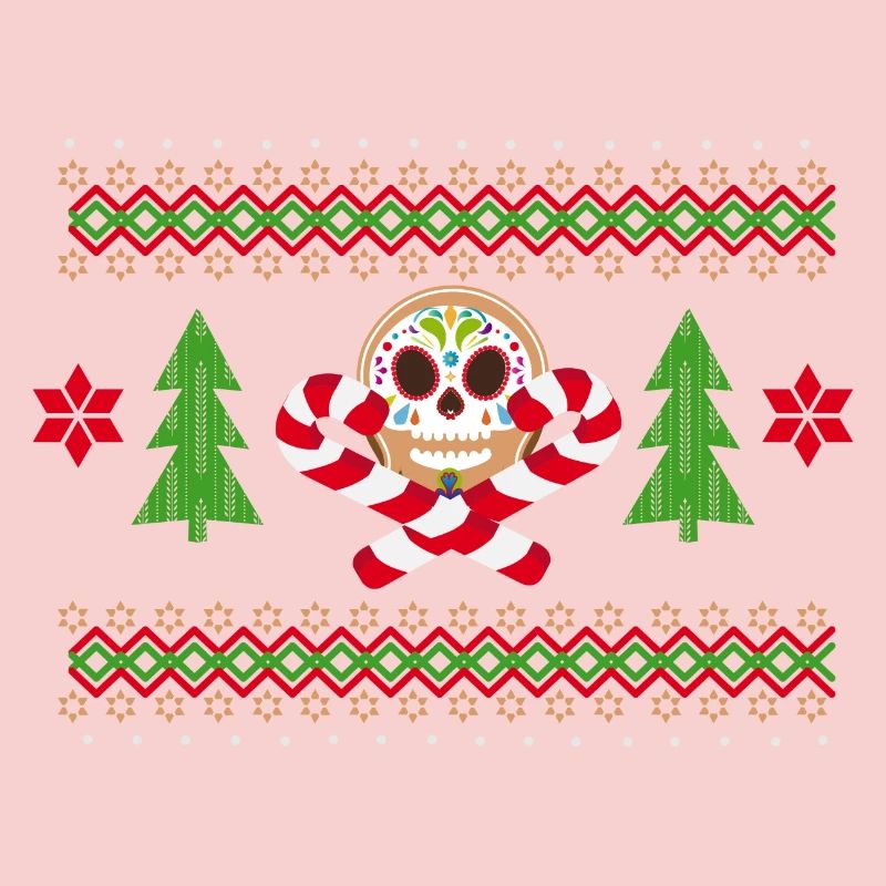 Gingerbread Man Sugar Skull Pattern for Christmas